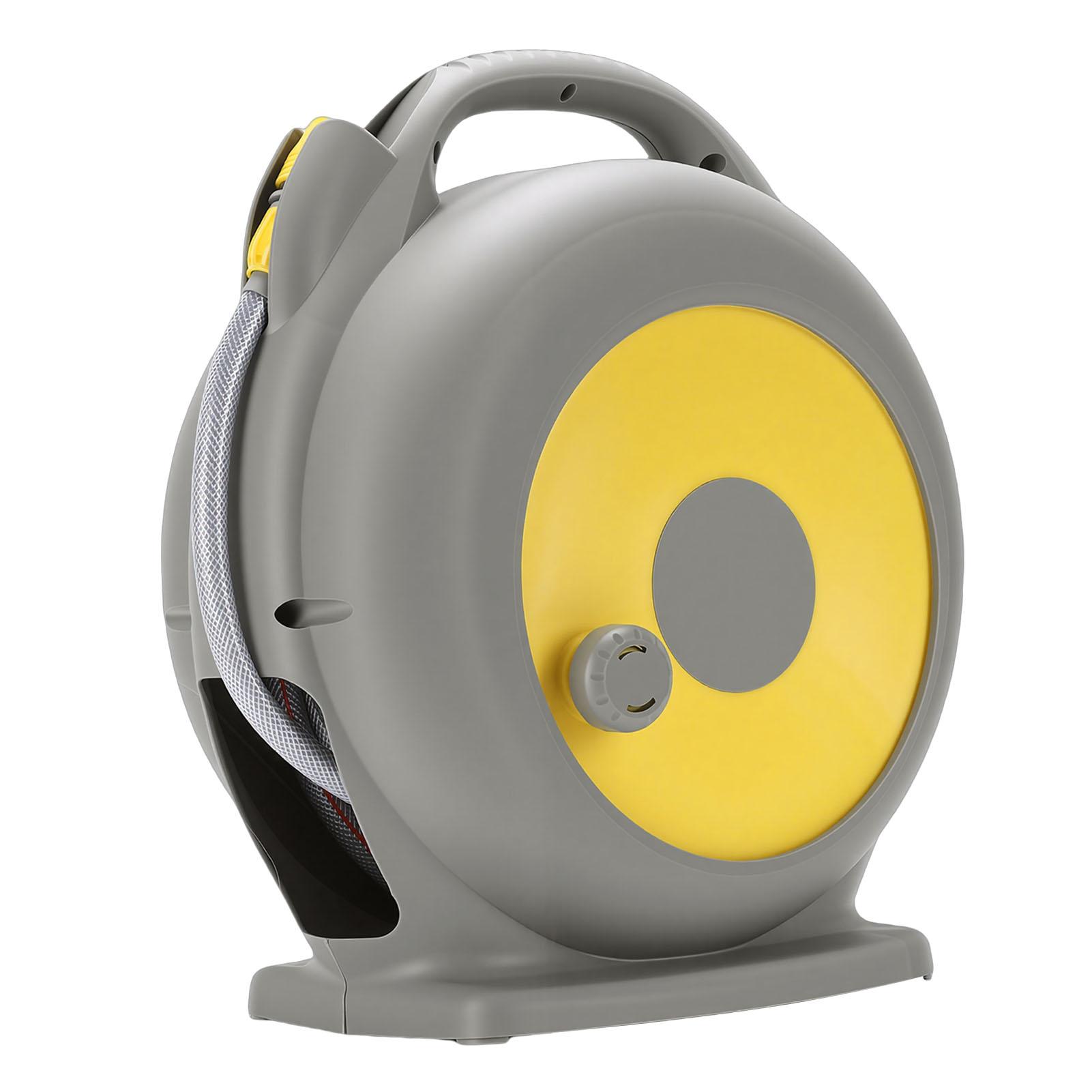 Retractable Garden Hose Reel 15m 10 Spray Modes Retractable Hose Reel for Watering Car Washing Pet Bathing
