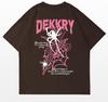 American high street ins spider print short-sleeved t-shirt men's and women's summer loose casual student crew neck cotton top tide