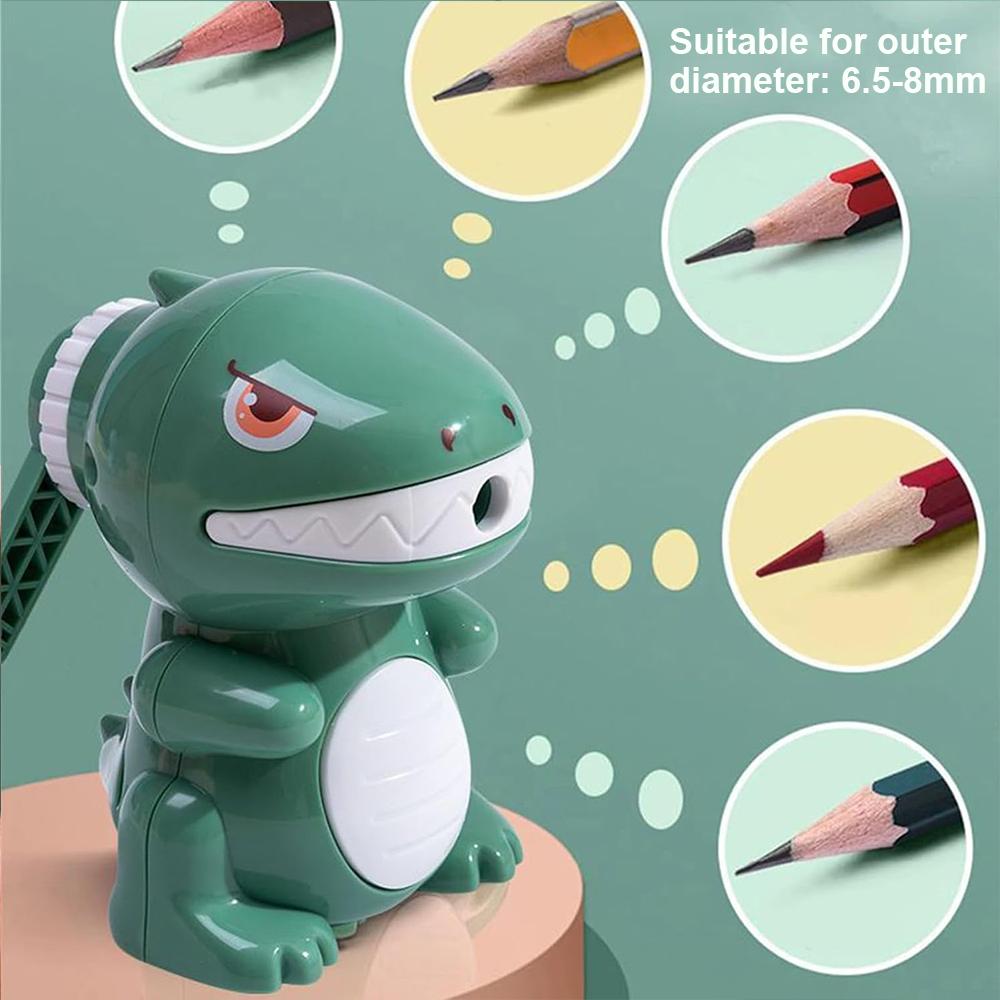 Dinosaur Pencil Sharpener Manual Cartoon Sharpener Fast Sharpening for Student Home Office School