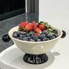 Ceramic High Leg Fruit Plate Binaural Snack Storage Tray Dry Fruit Tray Dessert Trays Cake Trays Decorative Household Products
