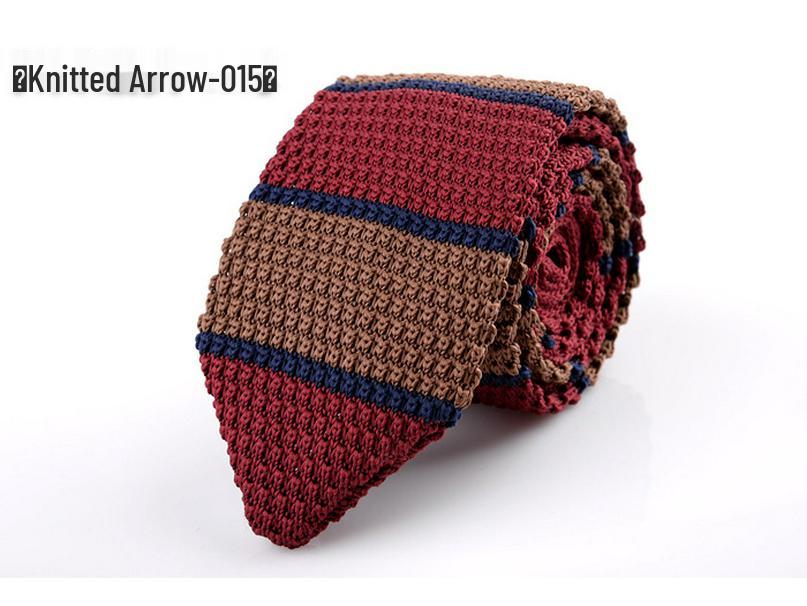Cross-Border Exclusive Custom Arrow-Shaped Knitted Tie for Men & Women