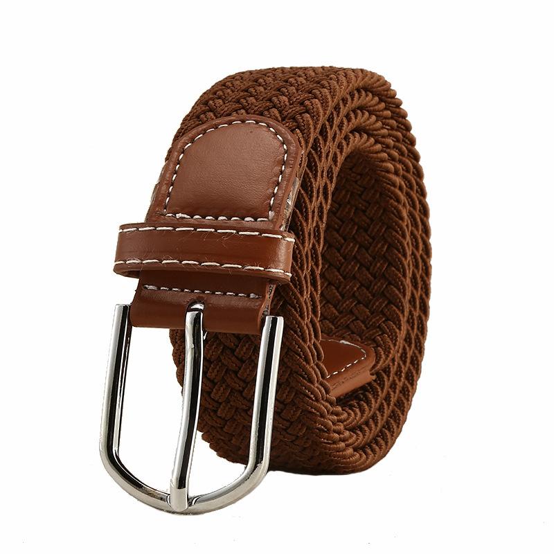 Casual Pants With Student Blue Canvas Men'S And Women'S Woven Belt No Need To Punch Elastic Elastic Belt