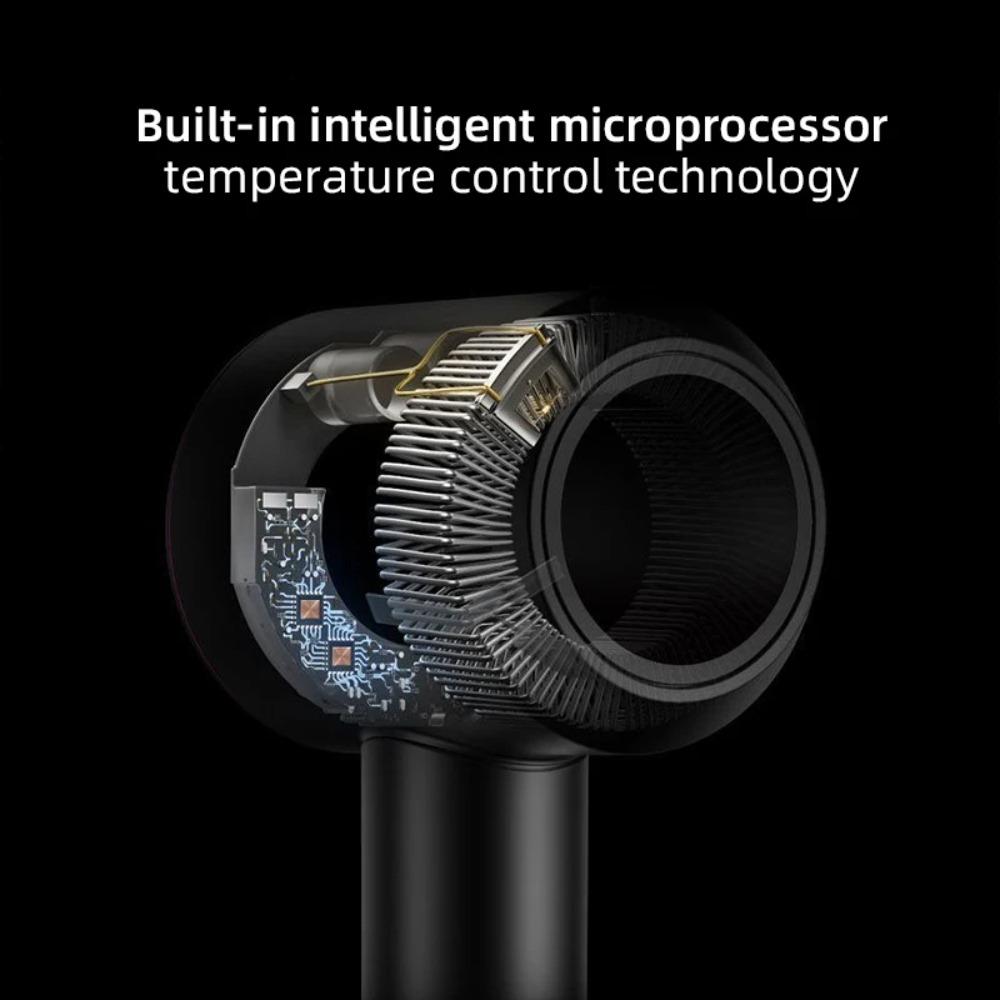 Profesionální vysokorychlostní fén s čepelemi, negativní ionty, péče o vlasy, nastavitelný převodový stupeň, konstantní teplota, fén