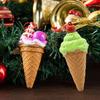 Ice Cream Cone Ornament Dessert Decor Resin Christmas Tree Hanging Decoration Christmas Pendant for Home Dining Room Festival