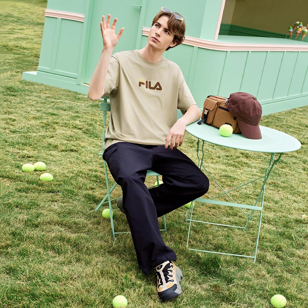 Fila Original Colorful Fashion Simple Classic Retro Large Logo Sports Trendy Casual Versatile Comfortable Loose Short Sleeve T-Shirt F51U619102FDK