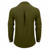 Men's Long Sleeves Pocket Single- Buckle Flip Collar Shirt