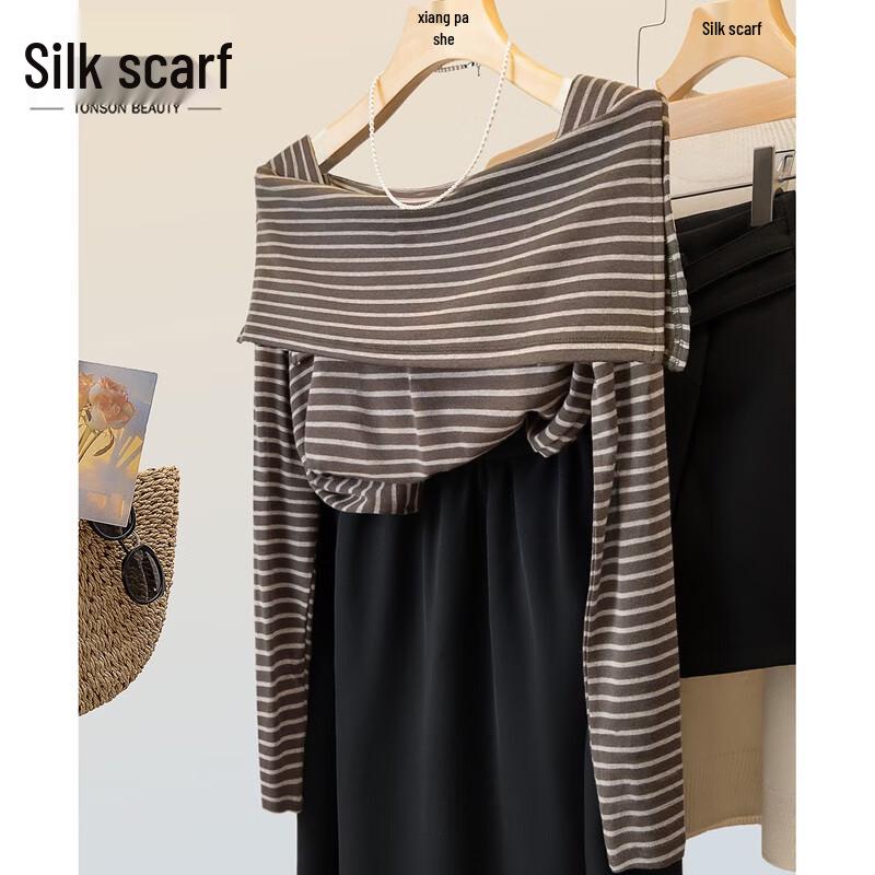 Women s Color-block Striped Long-sleeve T-Shirt M