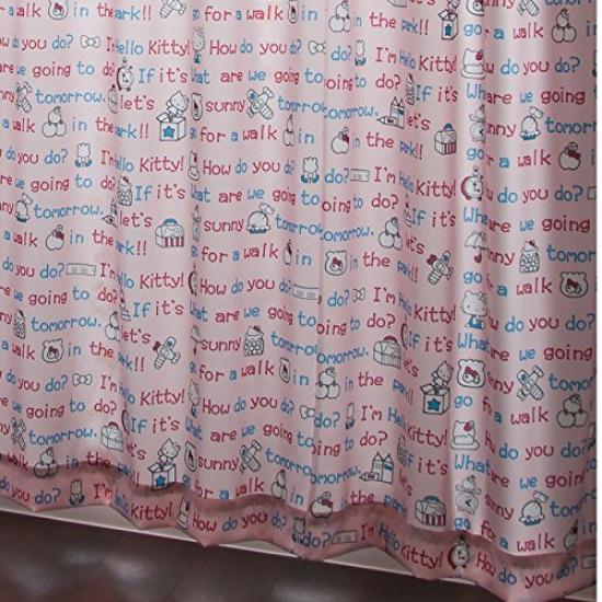 Sanrio in Hello Kitty Set of 100cm x Pink (SANRIO) "Made Japan" Heat-Shielding Curtains, 2, 178cm, [SB-6]