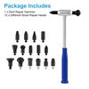 16Pcs Auto Dent Repair Hammer Set - Aluminum Bodywork Tools For Paintless Dent Removal, Diy Car Body Repair Kit