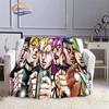 Karikatura JoJo's Bizarre Adventure Stone Ocean Deka Měkký fleece Throw Lehká All Seasons Teplá pro gaučovou přikrývku