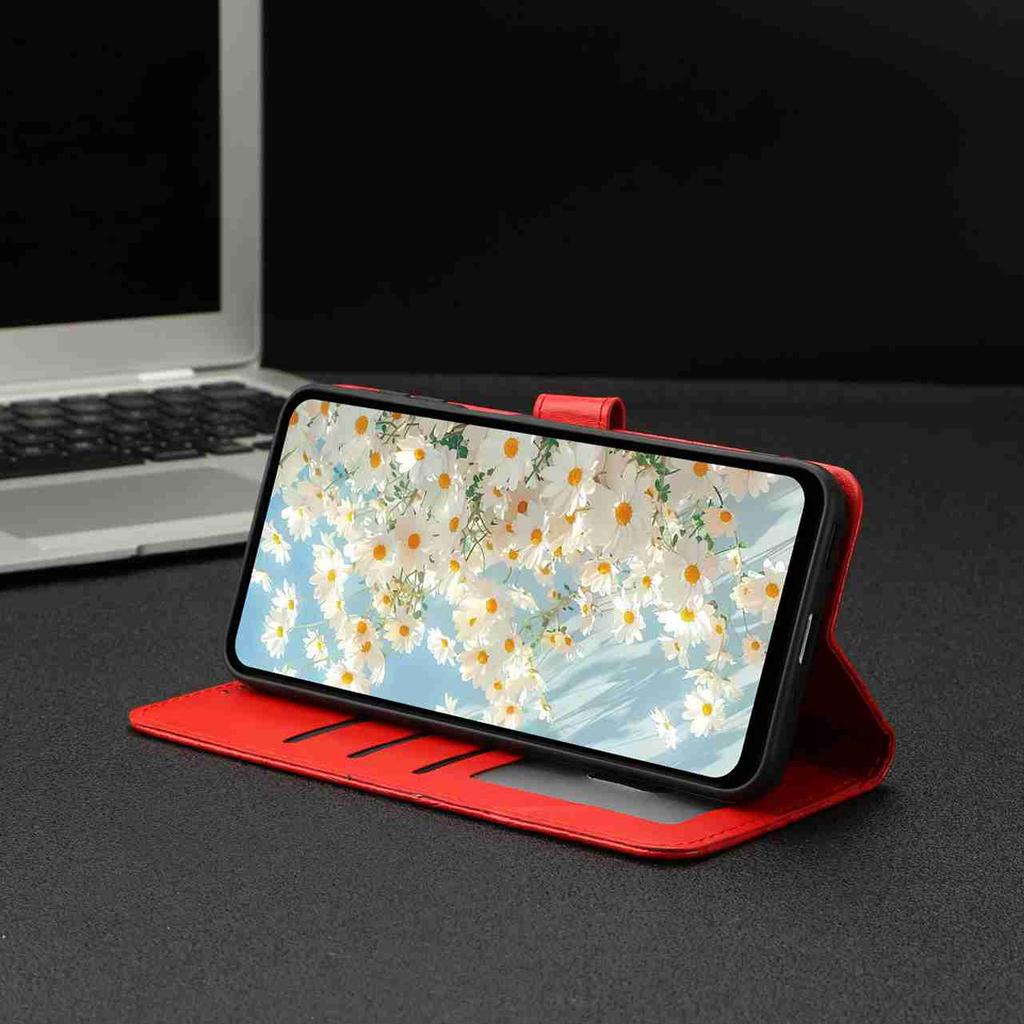 10-Color Daisy Embossed Flip Card Case for iPhone 7-17 Series