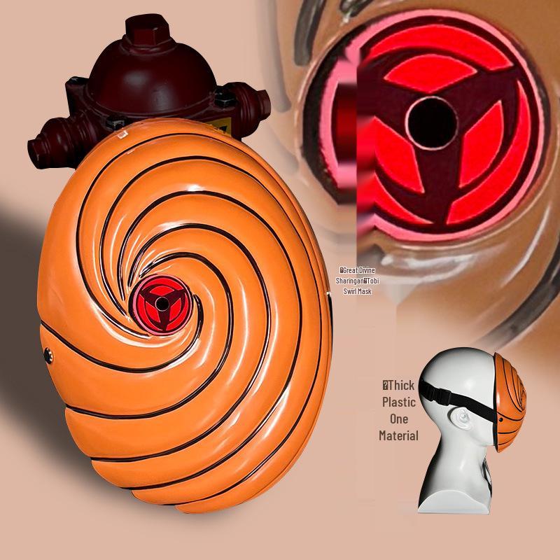Leuchtender Uchiha Madara Obito Tobi Weiße Maske - Naruto Anime Halloween Requisite