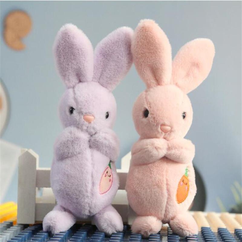 Cute Rabbit Plush Toy Schoolbag Pendant for Girl Love Bag Long-Eared Bunny Pendant Stuffed Animal Keychain