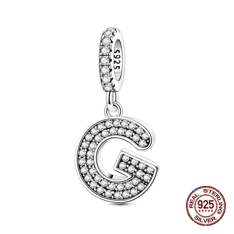 Classic Copper 26 Letters A-Z Alphabet Charms Beads Fit Original Bracelet Bangle Necklace Dangle Women Jewelry Gift