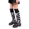 Polainas Punk para Mulheres Fofas Estrela Tricotadas Flare Longas para Botas com Meias Acima do Joelho Conjunto Roupa de Inverno Outono
