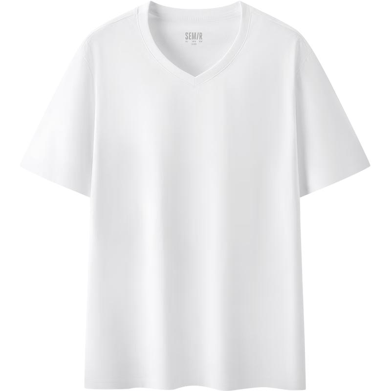

Semir Men s Slim Fit V-Neck 100% Cotton Short-Sleeve T-Shirt S