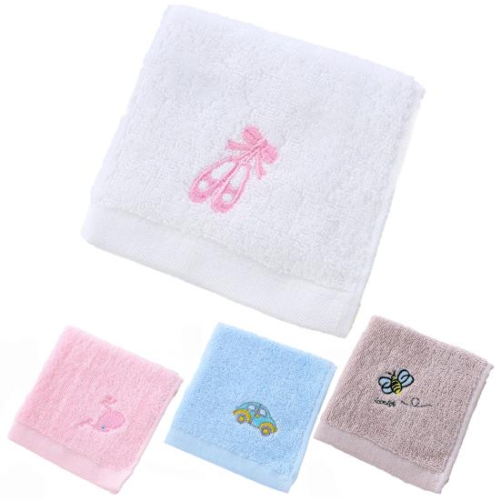 Quadratisches Handtuch, glattes, schnell trocknendes, weiches Stickerei-Gesichtstuch für Babys und Kleinkinder für zu Hause