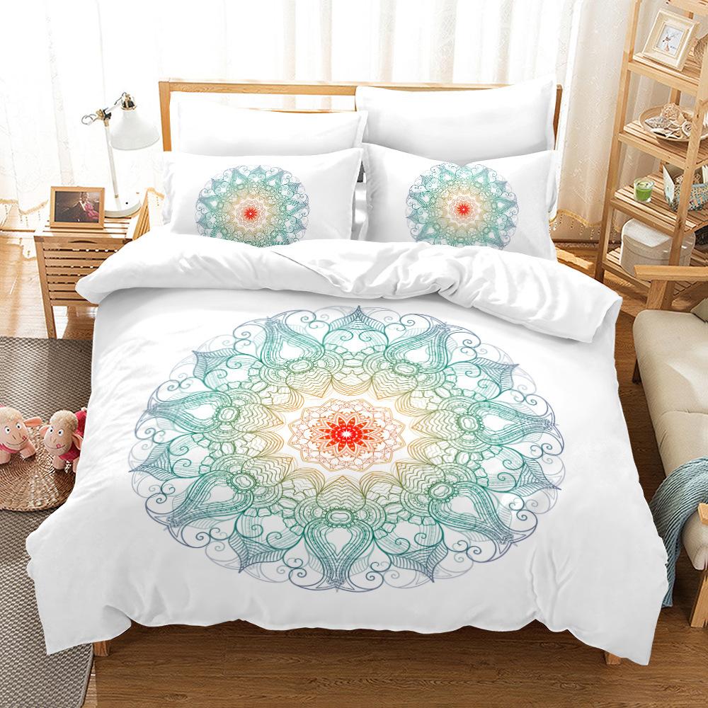 Mandala Abstract Flower Digital Printing Three-Piece Home Textile European Pattern Quilt Set Two-Piece Set