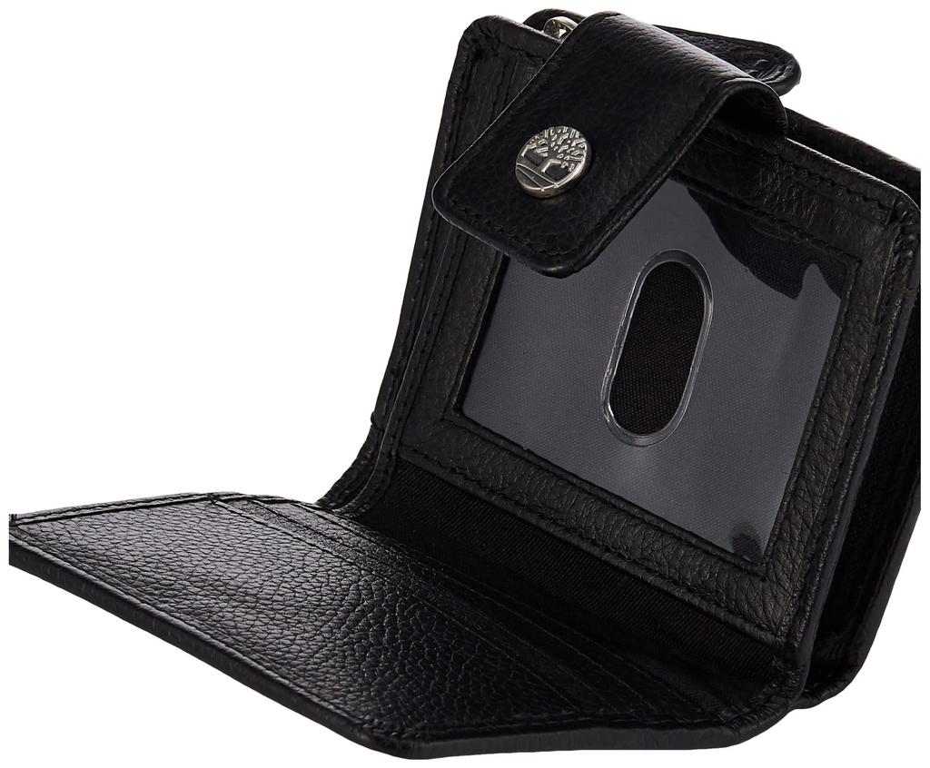 Timberland Leather RFID Small Indexer Bifold US One Black Women's Wallet, Size Size, Color