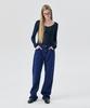 WNDERKAMMER U-Neck Sheer T-Shirt_Navy