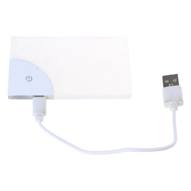 Pocket Sized LED Card Lamp Nameplate Light with Rainbow Effects for Business Professionals Transparent Name Tag Board