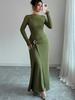 Women's Long Sleeve Bodycon Knit Dress for Spring Fall Casual Wear