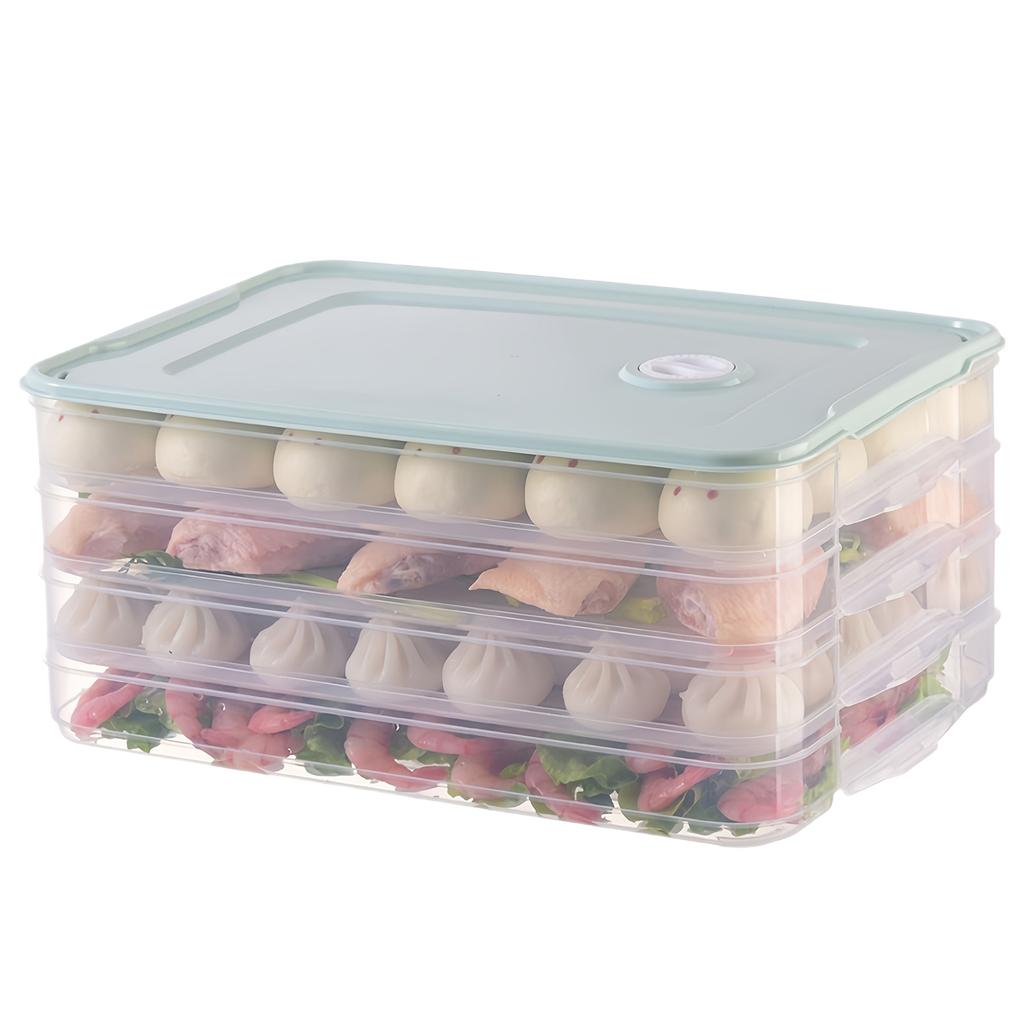 Réfrigérateur Multi-couches Ravioli Maison avec Couvercle Grande Boîte de Conservation Fraîcheur