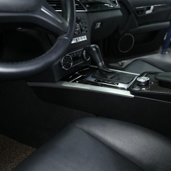Silbernes ABS-Konsolen-Schaltknauf-Seitenverkleidung für Mercedes Benz C-Klasse W204 2008-2013