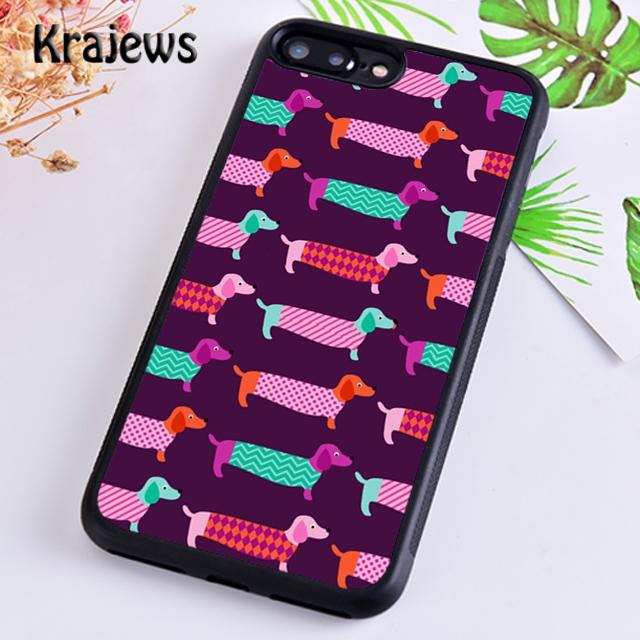 Krajews Dackel und Blume Weiche Handyhülle Abdeckung für iPhone 14 5 6s 7 8 plus XR XS 11 12 13 pro max Samsung S21 S22ultra Plus
