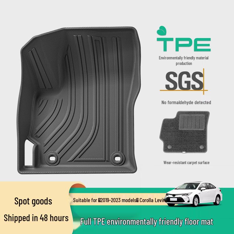 Eco-friendly TPE Floor Mats for 2019-2023 Toyota Corolla/Levin - Includes Trunk and Main Mats.
