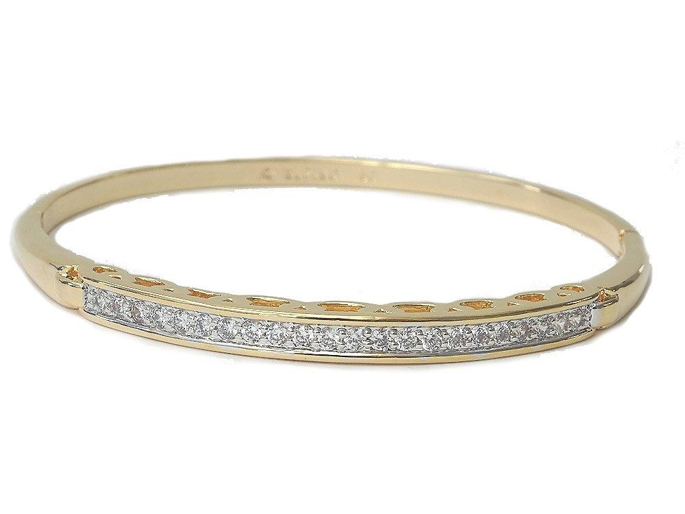 And My Jewelry Celebrity Gold Combination Bangle Bracelet 9422 [Your Box] [Gift Wrapped]