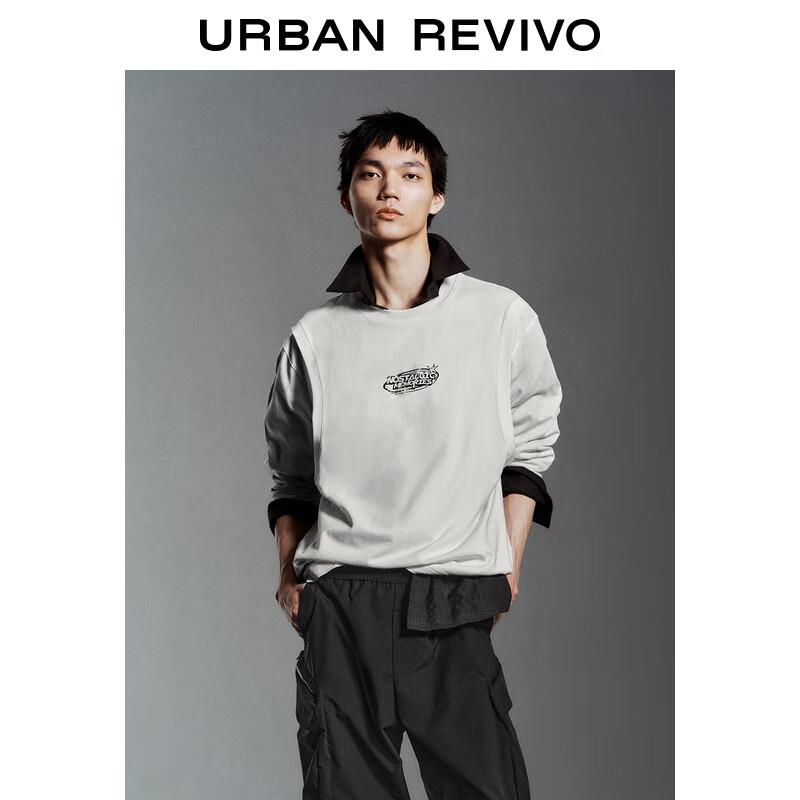 

UR Men s Spliced Color-block Graphic Long-Sleeve T-Shirt S