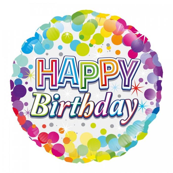 Oaktree Confetti Happy Birthday Foil Balloon