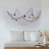 Mediterranean Decorative Fishing Net, Thick Thread Cotton and Linen Rope Shell Background Wall Creative Photo Decorative Hanging Net