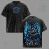 Obelisk The Tormentor Yu‑Gi‑Oh Graphic T Shirt Men Women Short Sleeve Cotton Tshirts Vintage Washed Tee Oversized Streetwear
