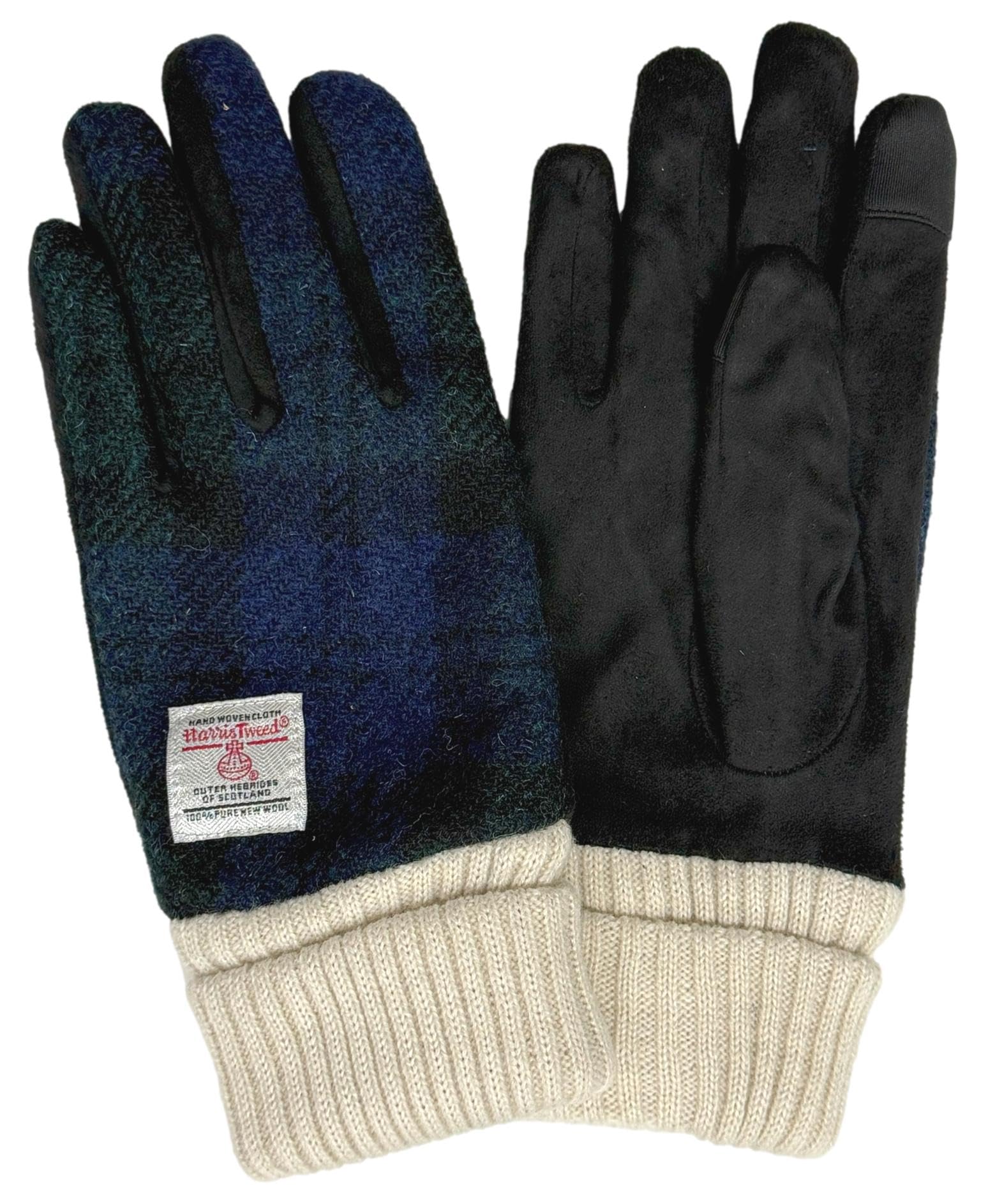 

Harris Tweed Warm and Knit Cuff Faux Touchscreen with Case [SANDAI] Women s Gloves, Cozy, Fleece-Lined, Gloves, Suede, Gusseted, Five-Finger Gloves,