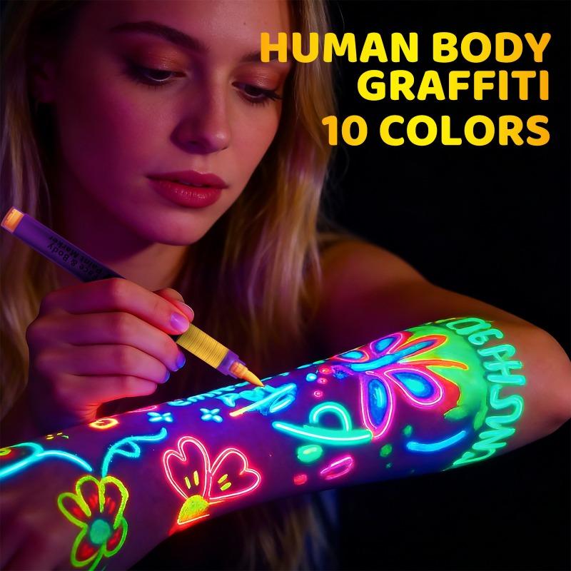 1PACK luminous body painting pen face color washable face graffiti makeup pen festival party atmosphere luminous pen