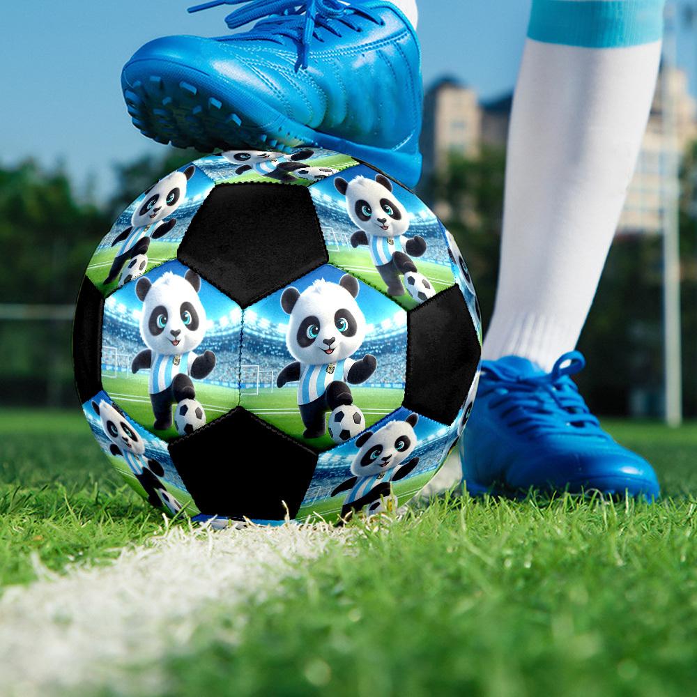 1pc Panda Soccer Star Soccer Balls Size 5 Machine-Stitched Ball, Sports League Outdoor Match Football Training Ball Futbol Voetbal. Q2461010 Size 5