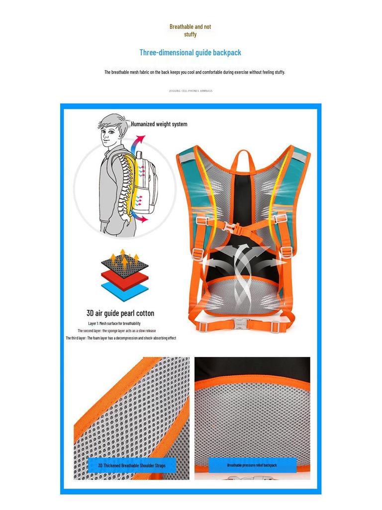 Lekki Wodoodporny Plecak Hydracyjny na Maraton i Alpinizm