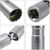 QISF 14MM & 16MM Thin Wall Magnetic Swivel Spark Plug Socket - 3/8-Inch Drive 12-Point Spark Plug Socket Removal Tool - Swivel Extension Permits