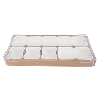 Watch Parts Storage Box Portable Rubber Liner Stackable Watch Compartment Organizer with Lock Brown