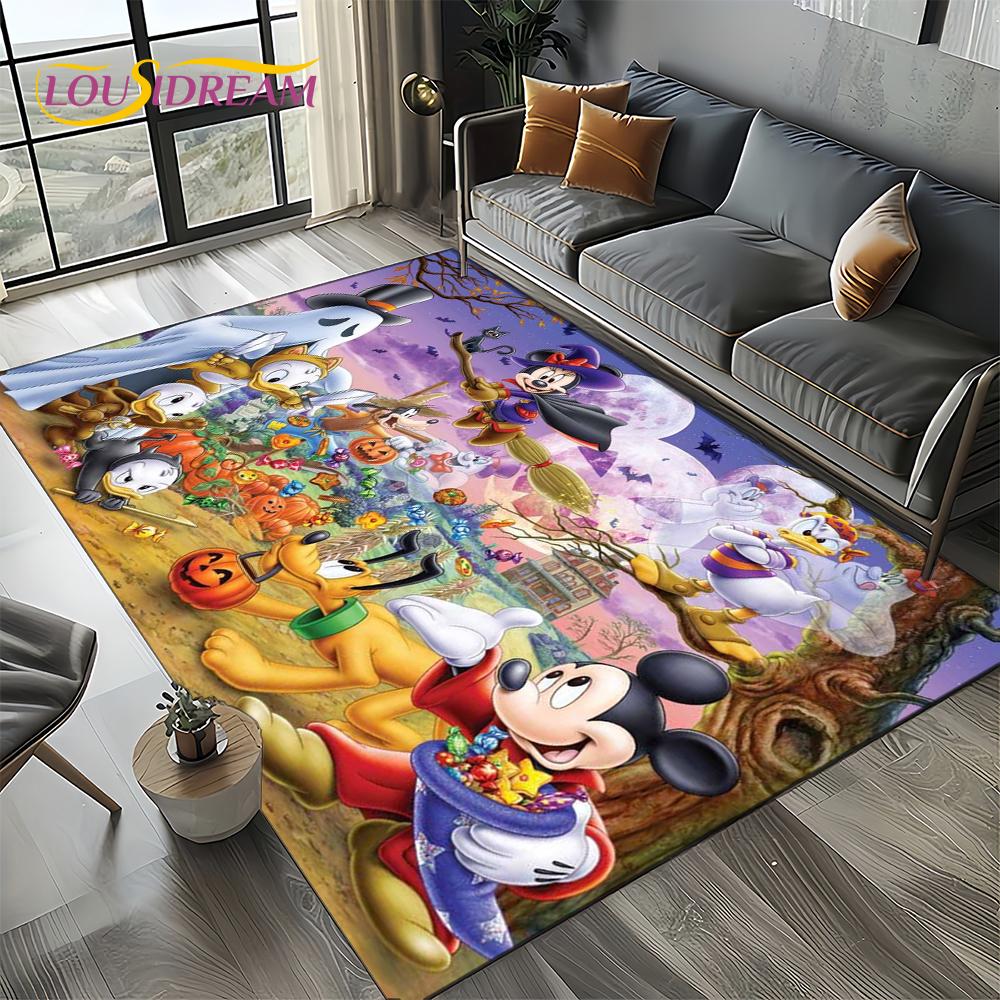 Mickey Minnie Mouse Donald Duck Cartoon Carpet Rug for Bedroom Living Room Home Sofa Decoration,kids Large Decor Floor Mat Gift