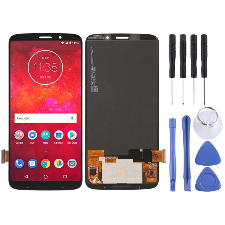 

TFT LCD экран для Motorola Moto Z3 Play с дигитайзером в сборе(черный) чёрный