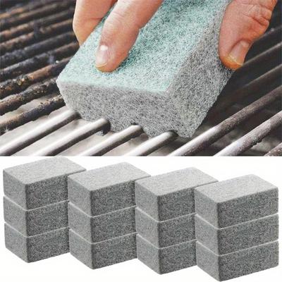 12pcs Household Outdoor Barbecue Simple Cleaning Brick Baking Tray Tool, Heat-resistant Cleaning Brick Baking Tray Tool, Floating Stone Cleaning Tool