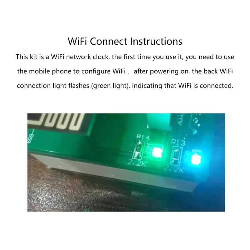 ESP8266 Networked 8 Digit Digital Tube Clock Set with Mobile Control & Auto Dimming Home 8 Digit LED Display Clock Set