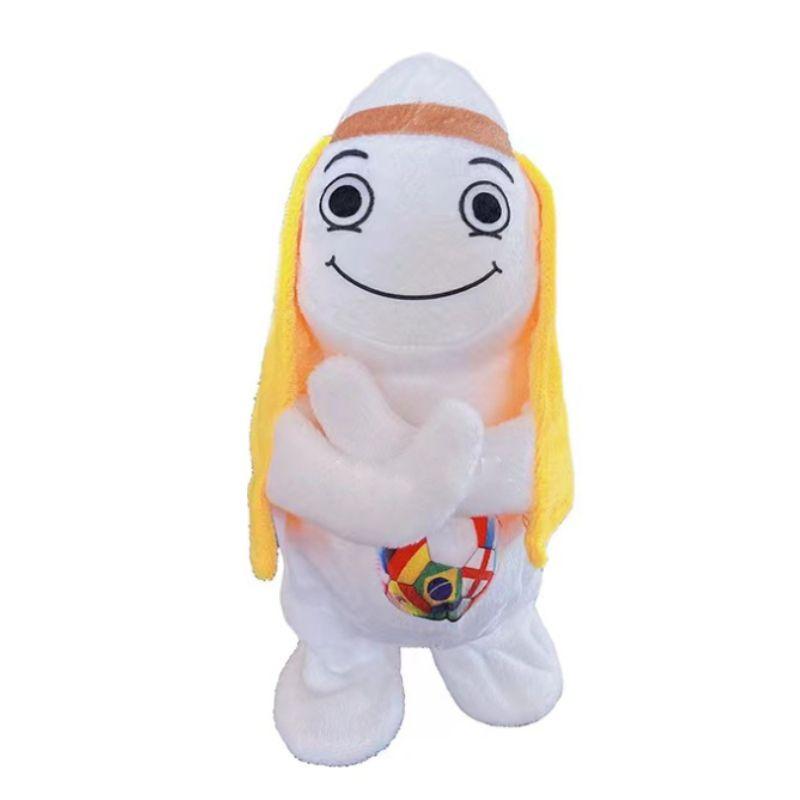 

World Cup Qatar 2022 La eeb Electric Plush Toy Singing Walking And Recording! Battery жовтий