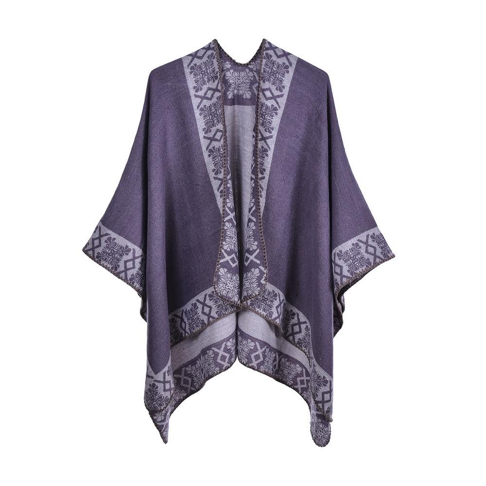 Ponchos Coat  Cashmere Scarves Women Winter Warm Shawls And Wraps Pashmina Thick Capes Blanket Femme Scarf