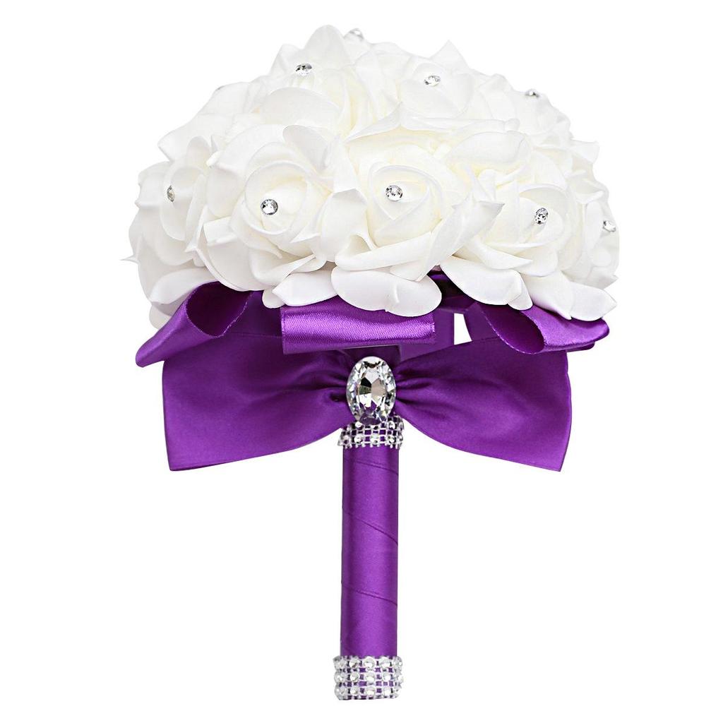 Multicolor PE Foam Bridesmaid Hand Bouquet for Weddings
