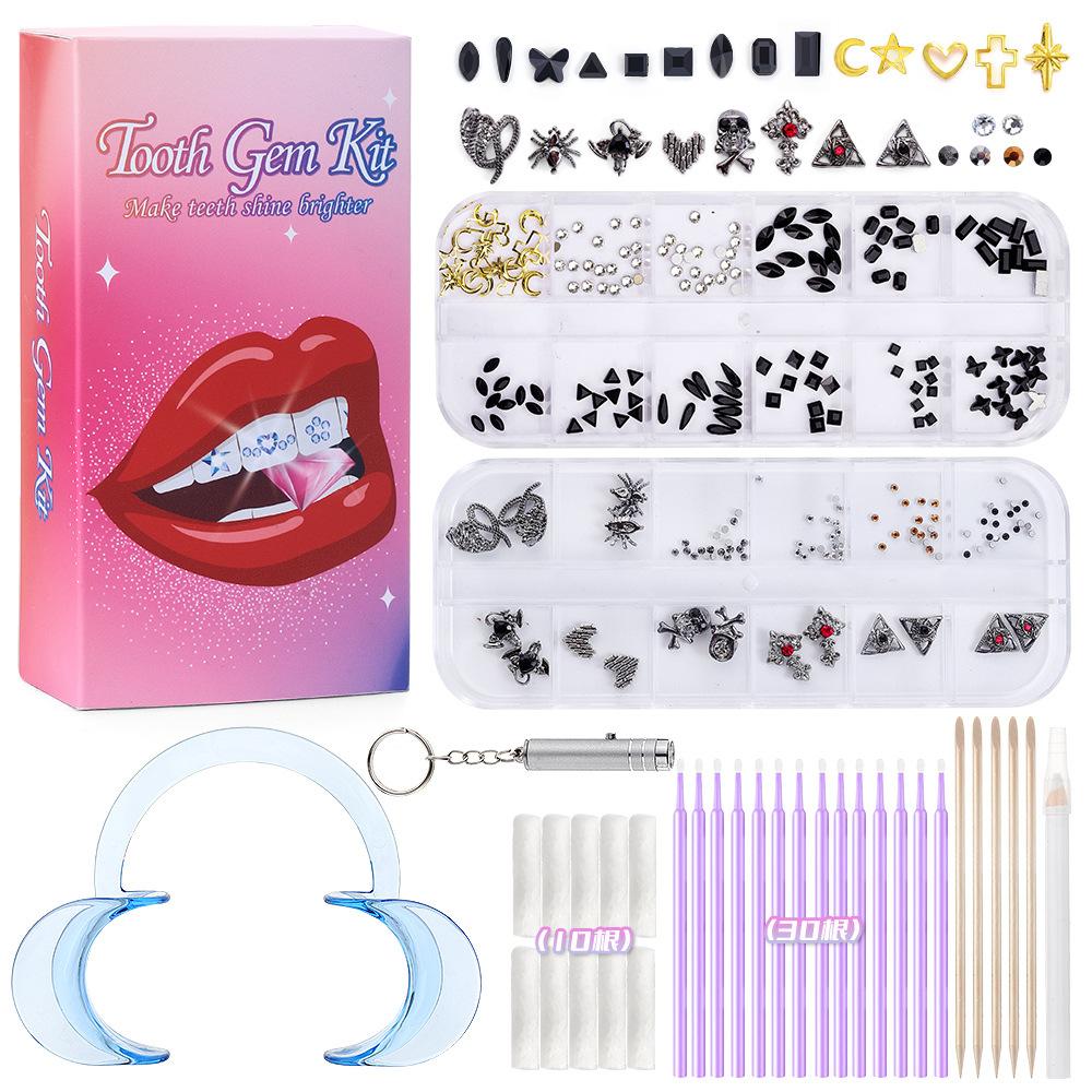 Dental Diamond Tooth Decoration, Tooth Diamond Tool Diy Set, Tooth Sticker, Diamond Love Horse Eye Decoration