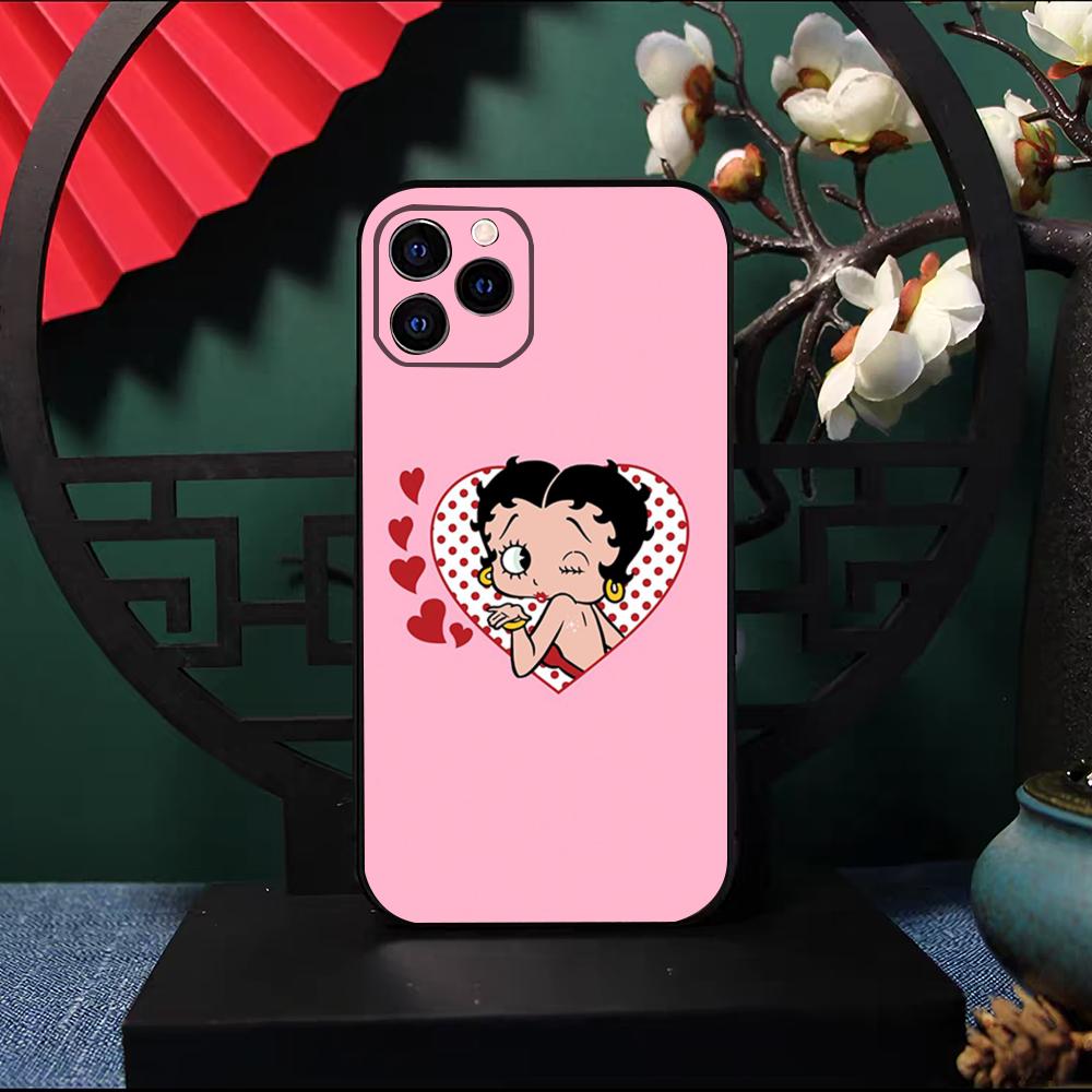 Betty Beautiful B-boop Phone Case For IPhone 17 Pro Max 16 15 14 Pro Max 13 11 X Xs Xr 8 7Plus Silicone Cover